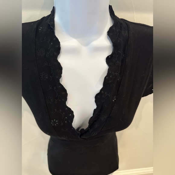 SOLD BCBGMaxazria Black Blouse - XXS - Picture 2 of 6